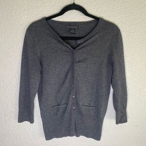 Grace Elements Gray Button-Front Cardigan | Size M